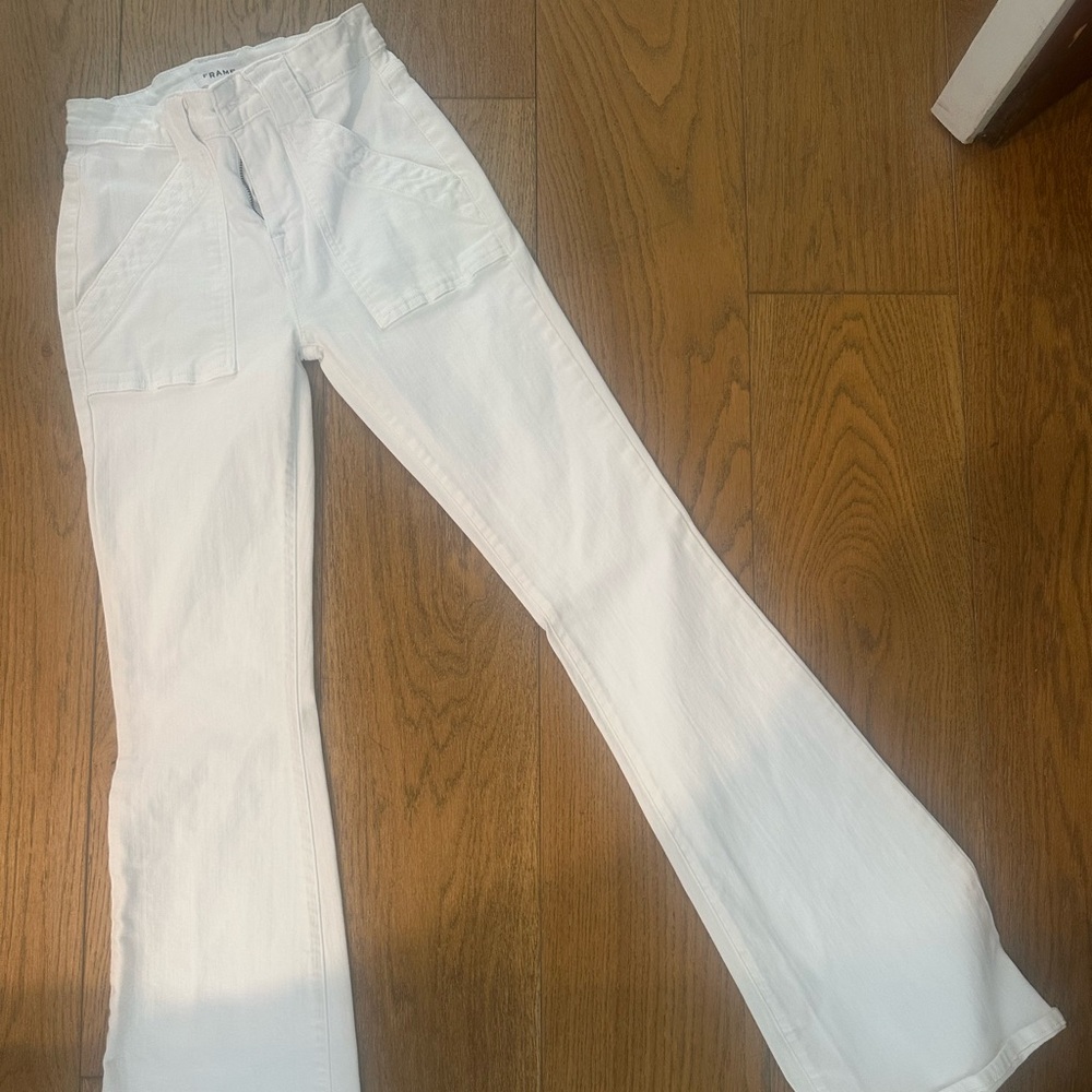 Frame size 25 white le high waisted denim